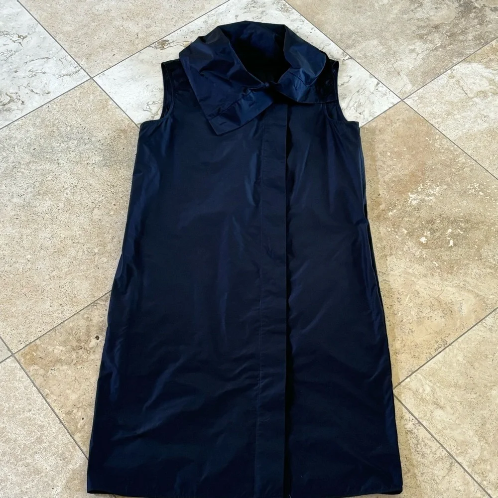 COS Sleeveless Navy Button Front Shift -Sz 4 - Picture 7 of 11